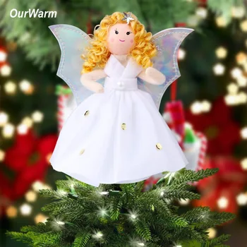 

OurWarm Guardian Angel Christmas Tree Topper for Kids Girls Standing Gift Toy New year 2019 Christmas Ornaments Decorations