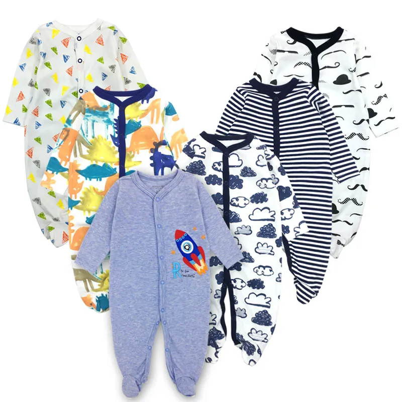6PCS/LOT Baby Rompers 2019 Short Sleeve 100%Cotton overalls Newborn clothes Roupas de bebe boys girls jumpsuit&clothing