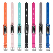 7 цветов mi Группа 2nd браслет кожаный ремешок для Xiaomi mi Группа 2 mi Группа Браслет 2 замена ремешок