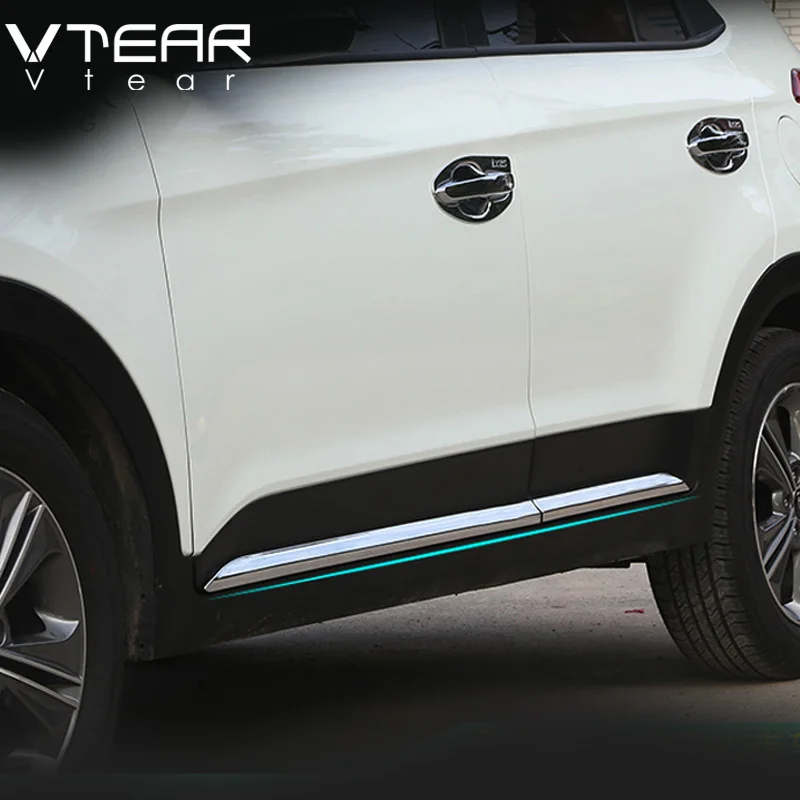

Vtear For Hyundai ix25 creta Car Door Body decoration Strip Exterior Trim Cover Chromium Styling creta product accessory 2015-18