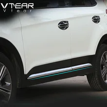 Vtear для hyundai ix25 creta автомобиля двери тела украшения полосы внешней отделки крышка Хром Стайлинг creta продукт аксессуар 2015-18