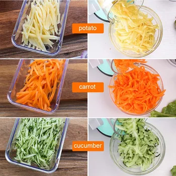 

Multi-function Chopper Manual Rotating Grater Vegetable Fruit Cutter Kitchen Tool FPing