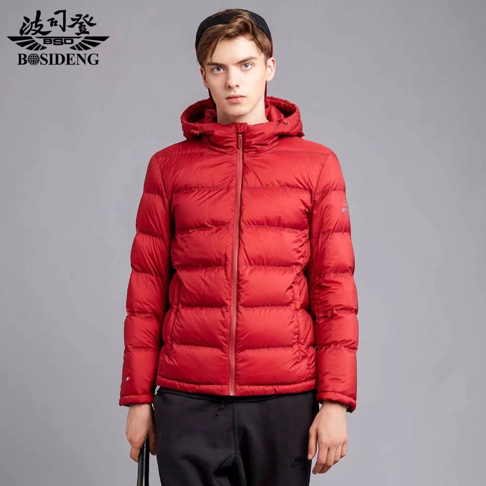 men's hooded down jacket clearance