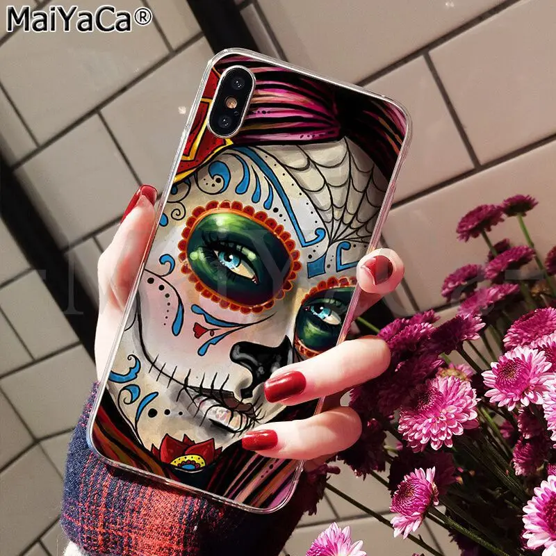 Funny Sugar Skull Girl Tattoo