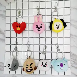 7 шт./лот BT21 BTS Bangtan обувь для мальчиков Kawaii ТАТА CHIMMY SHOOKY RJ Плюшевые подвеска, брелок, кулон мягкие игрушечные лошадки подарок