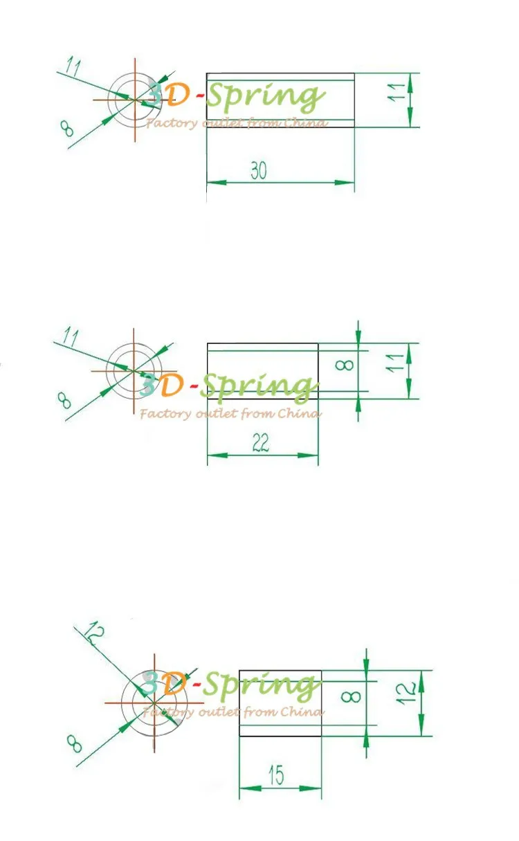 Для Ultimaker подшипник скольжения медная втулка 8 мм ID 8*12*15 мм 8*11*2 мм 8*11*30 мм для 3D-принтера