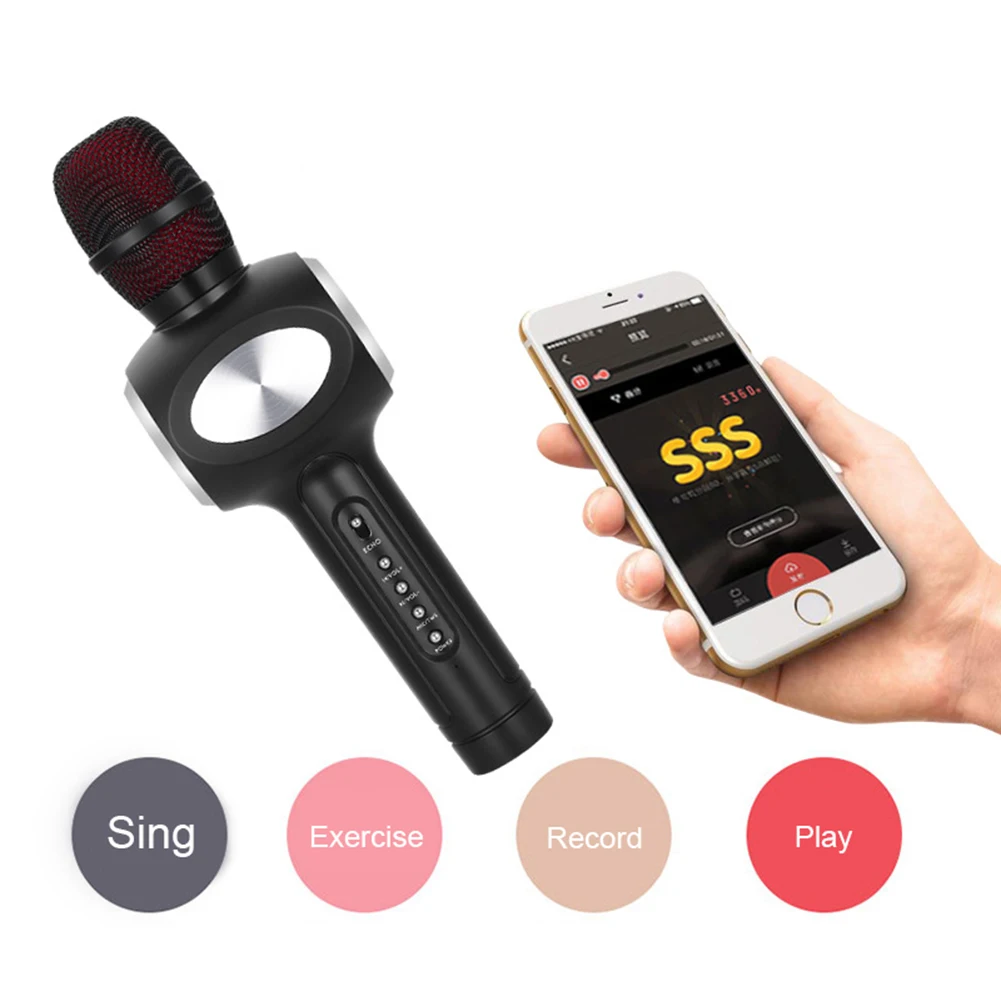 Wireless Bluetooth Karaoke KTV Music Microphone Home Car Party Mic