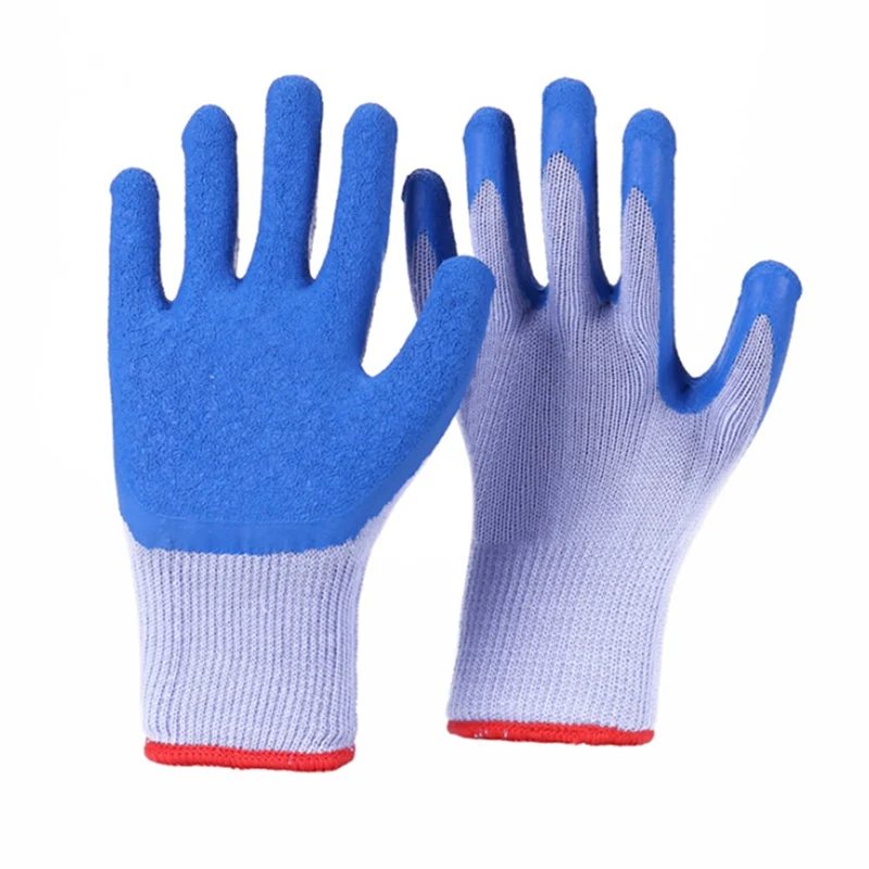 

Red Polyester Black Work Safety Gloves Mechanic Working Gloves