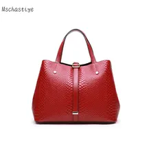 Mschastiye из натуральной кожи женские повседневные сумки красный/черный/серый из коровьей кожи сплошной цвет высокой емкости сумки и сумки через плечо