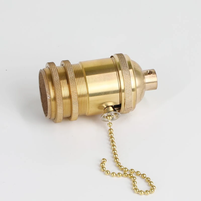

Edison copper knob Lamp holder cap E27/E26 Bare knob switch lamp chandelier lamp dedicated