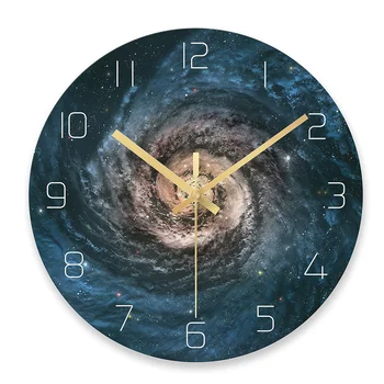 

Starry Sky Wall Clock Universe Galaxy Silent Movement Wall Clock Children Room Museum Decorative Clock Quartz Hanging Clock