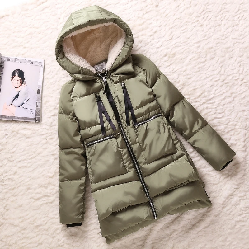 

Winter Women Wadded Female Jacket Red Army Green Outerwear Plus Size Thickening Casual Cotton Wadded Coat Women Parkas F777