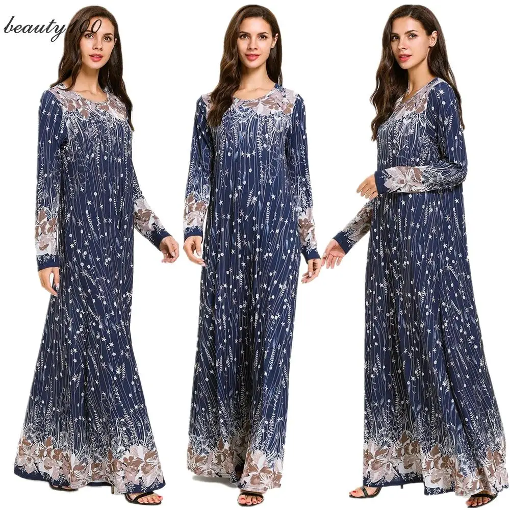 

Embroidery Women Long Dress Muslim Kaftan Arab Abaya Islamic Jilbab Kaftan