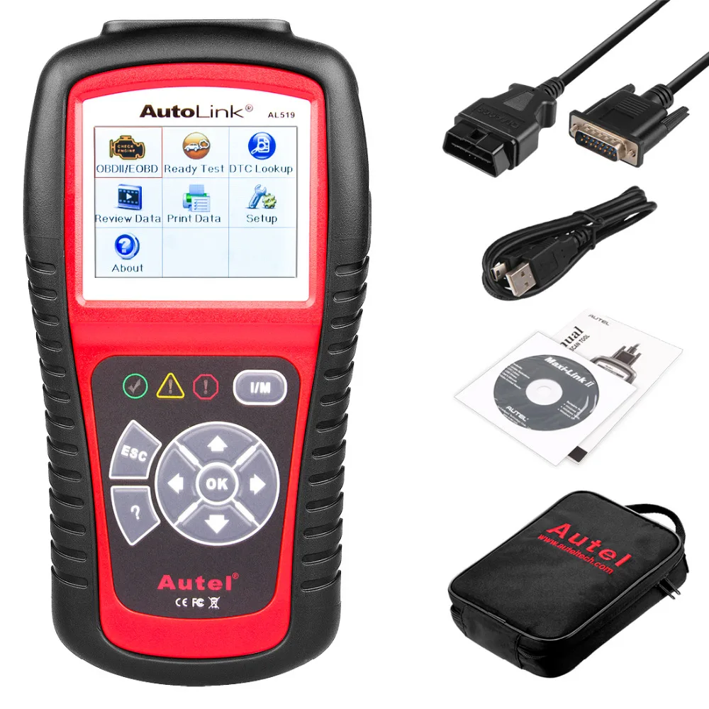 Autel AL519 AL619 OBD2 Scanner Diagnostic Tool Car Diagnostic Scaner Code Reader Automotriz ABS,SRS Automotive Scanner Scan Tool best car inspection equipment