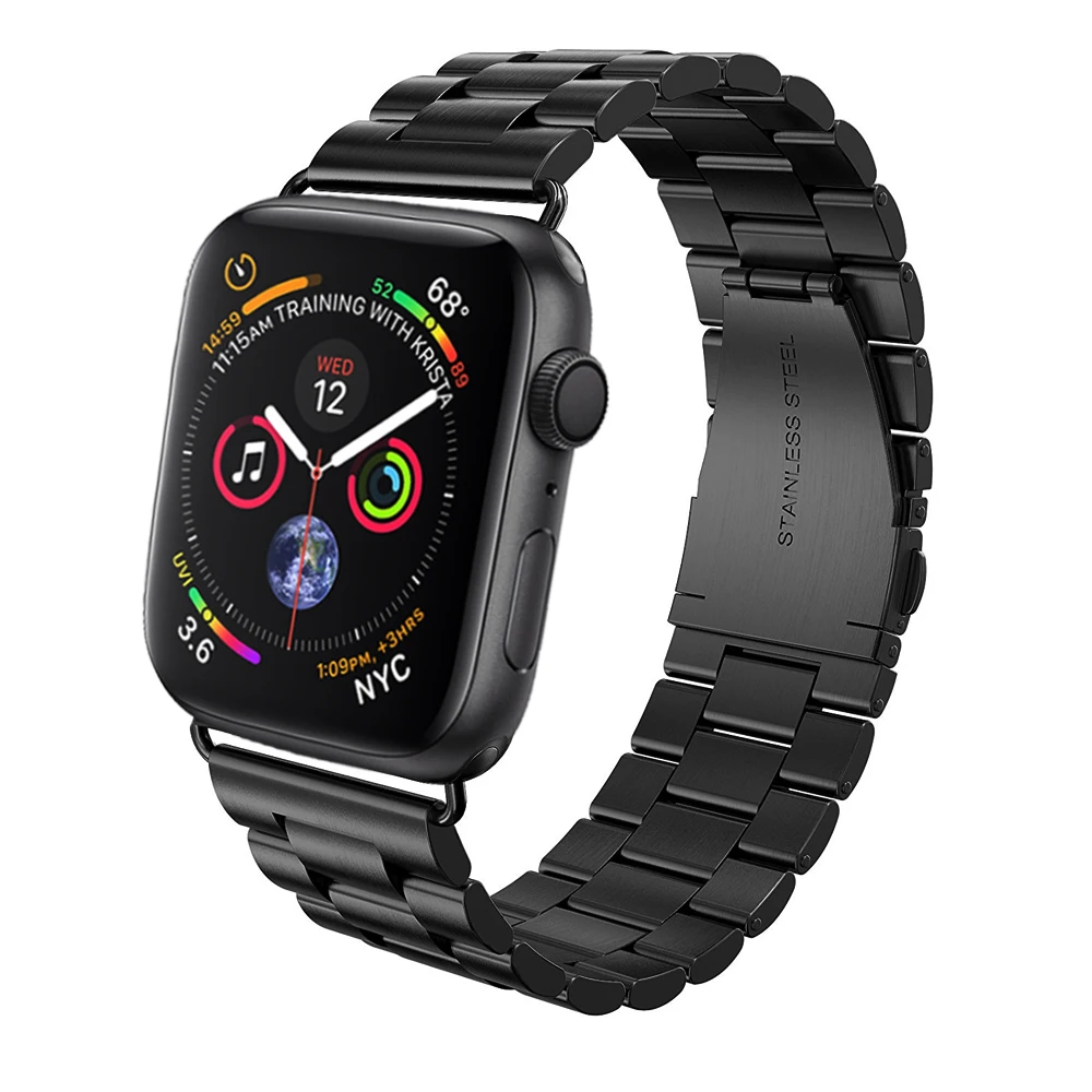 Ремешок для apple watch, 4 ремешка, 44 мм, 40 мм, correa, apple watch, 42 мм, 38 мм, iwatch, браслет из нержавеющей стали, ремешок для часов 4/3/2/1