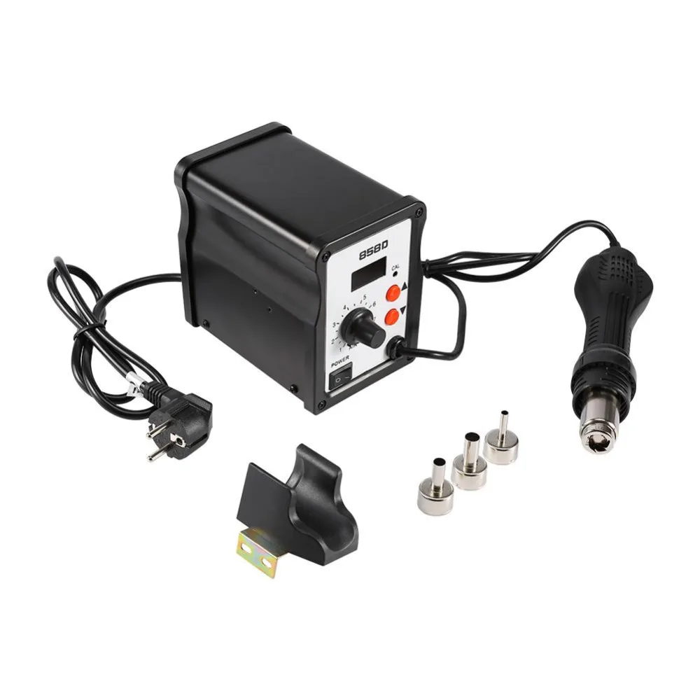 858D SMD Digital LCD Heat Gun Desoldering Station Adjustable 110V/220V