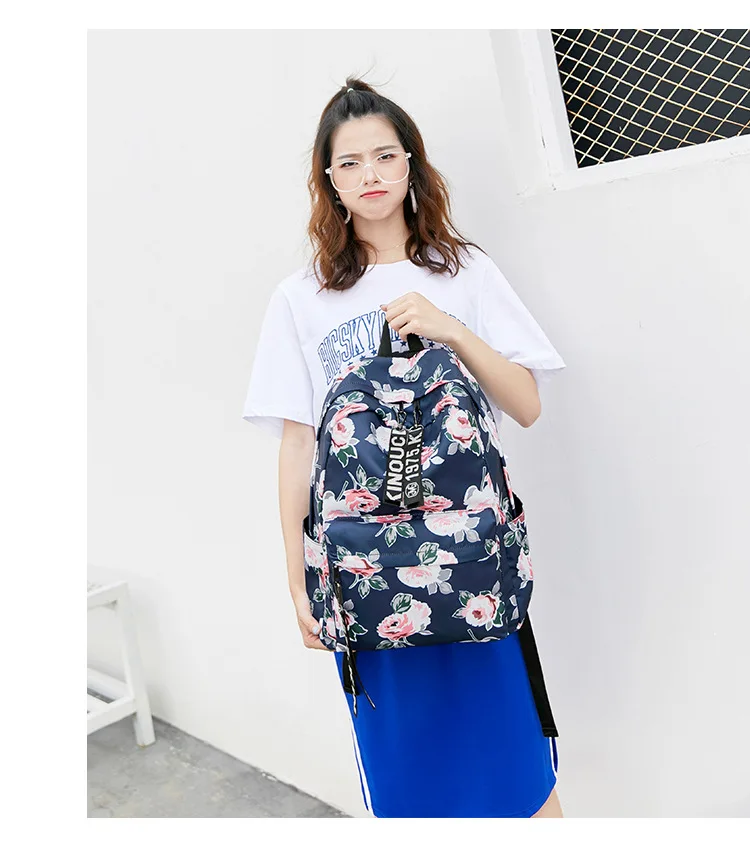 DIOMO, женская школьная сумка,, цветочный пион, узор, рюкзак, элегантная школьная сумка для девочек, винтажная сумка