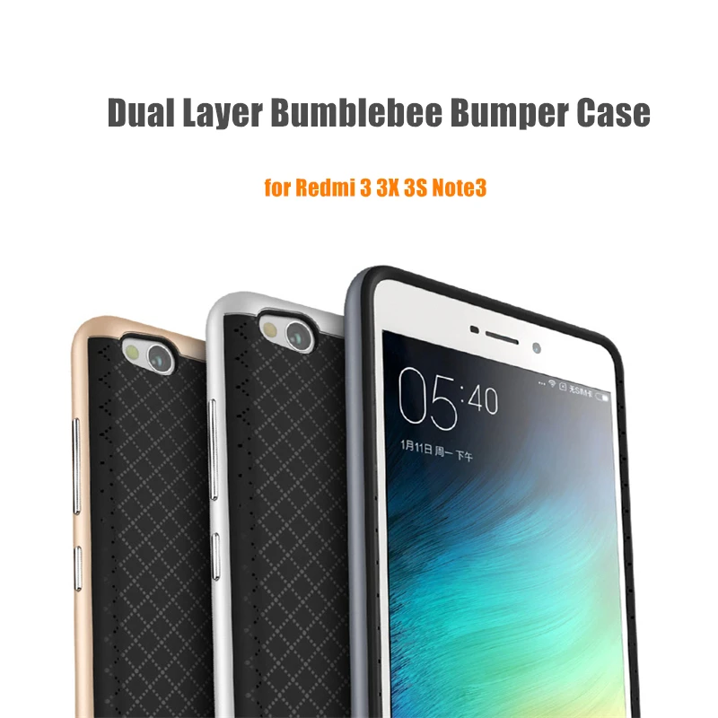 For Xiaomi Redmi 3 3S Pro Case Luxury Bumper Case Silicone Back Covers Hybrid Protective Shell