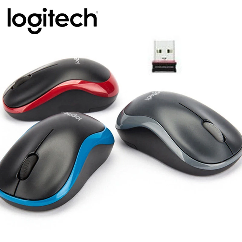 

Original Logitech M186 2.4G Wireless Mouse Optical Ergonomic Wireless USB 1000DPI Mice Upgraded From M185 With Retail box