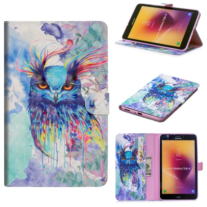 Чехол для Samsung Galaxy Tab A 8 0 T380 T385 чехол кошелек из искусственной кожи подставка TAB (2017)