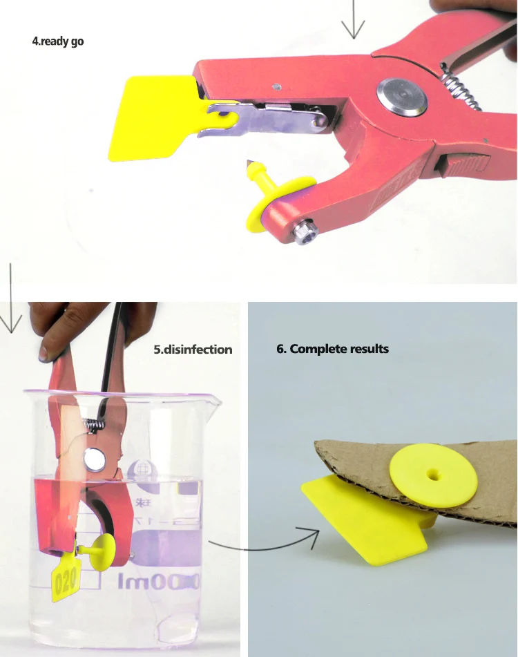 Красные Ушные бирки, плоскогубцы, практичный скот, скот, металл, коза, Ушные бирки, инструмент для животных, плоскогубцы, пинцет, аппликатор