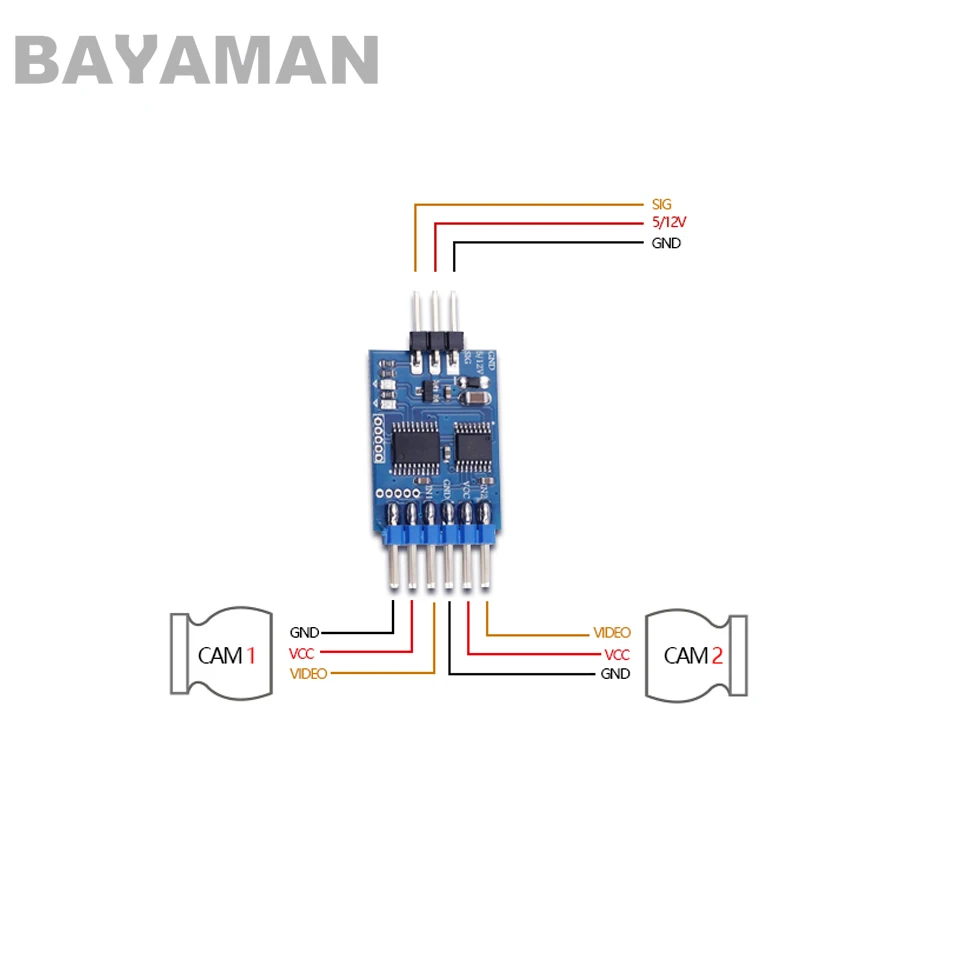 3 channel video switcher wiring diagram best wiring library Ford F-150 Wiring Diagram 1pc 3 channel video switcher module 3 way video switch unit fpv camera for multicopter drones