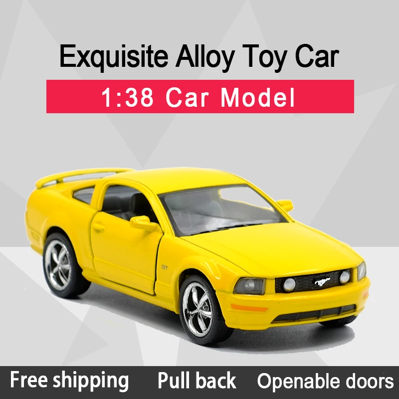 

Kinsmart 1:38 2006 Mustang GT Sports Car Alloy Diecast Car Model Toy With Pull Back For Kids Gifts Toy Collection