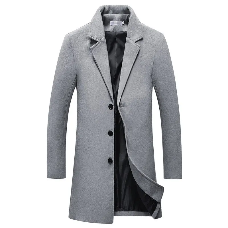 MRMT, Брендовые мужские куртки, шерстяное пальто, средней длины, пальто для мужчин, ветровка, верхняя одежда - Цвет: Серый
