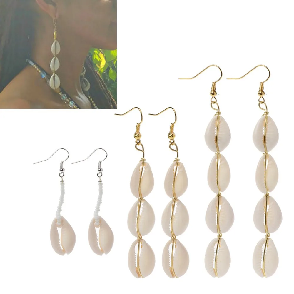 

Natural Shell Dangle Earrings for Women 2019 Summer Newest Shells Beach Jewelry Travel Earring Female 3 Style