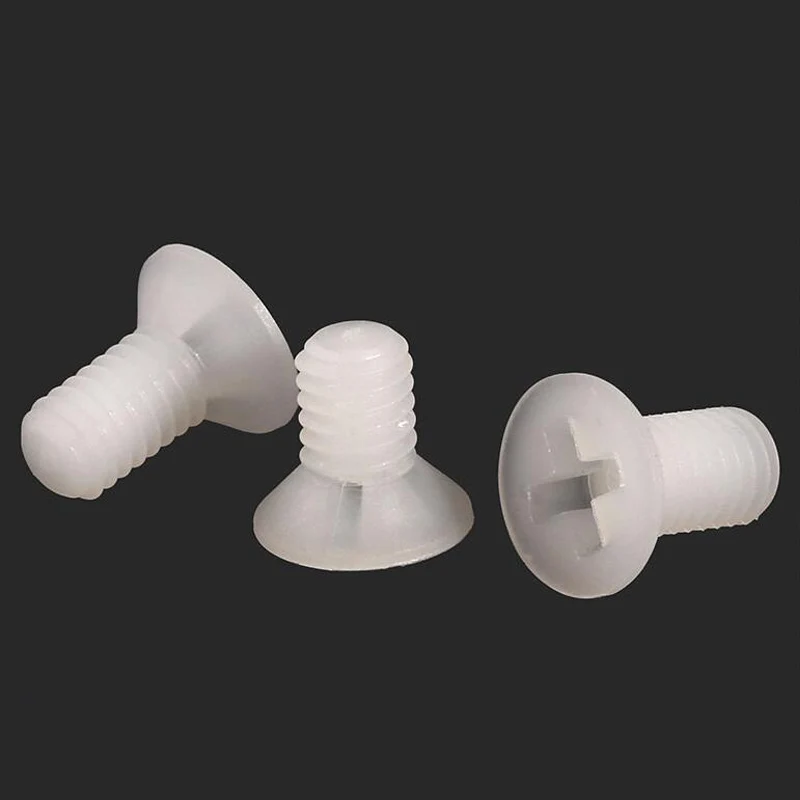 

M4 Nylon Screws Off-white Flat Head Machine Screw Cross Recessed Phillips Metric Thread Countersunk Plastic Bolts