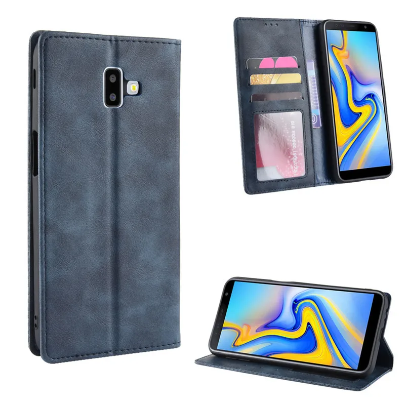 

Flip Cover For Samsung Galaxy J6 Plus Case Wallet Card Stand Magnetic Book Cover For Samsung J6Plus J610F J610 Phone Cases