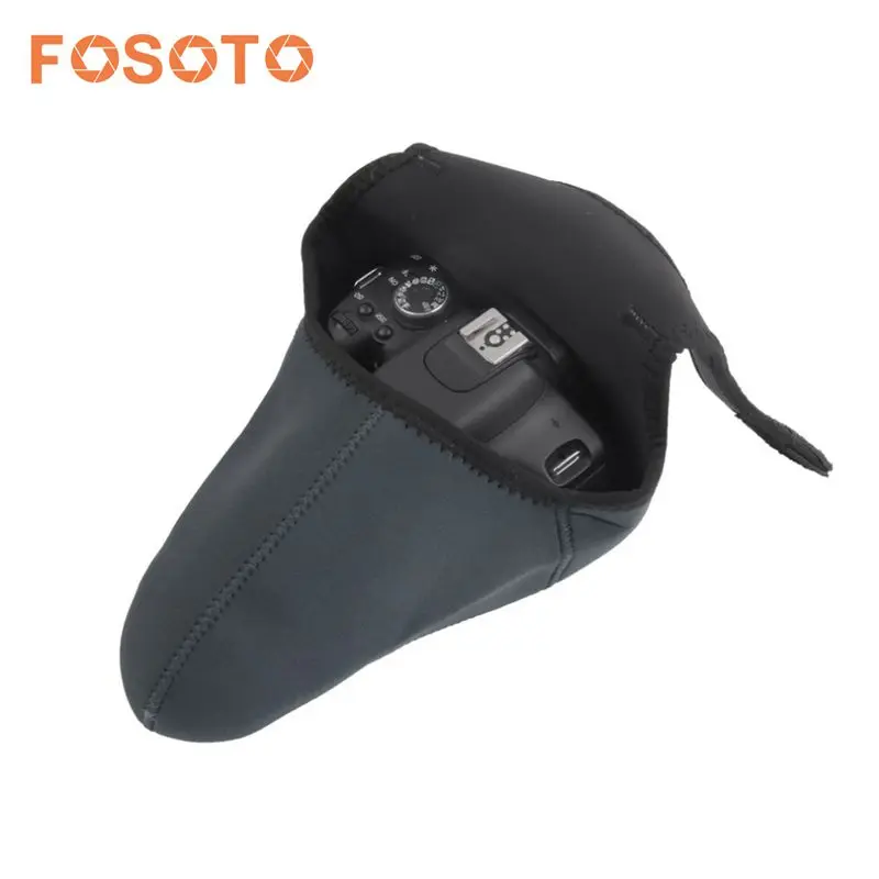 

fosoto 1pcs 2 Side Use Neoprene Waterproof SLR DSLR Camera Liner Case Cover Bag soft Protector for Canon EOS 1300D Nikon D3400