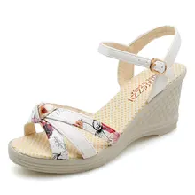 2019 Women Summer Platform Shoes New Gladiator Sandals Woman Super High Heels Wedges Fashion Peep Toe Shoes Europe Luxury Style цена 2019 Women Summer Platform Shoes New Gladiator Sandals Woman Super High Heels Wedges Fashion Peep Toe Shoes Europe Luxury Style цены онлайн