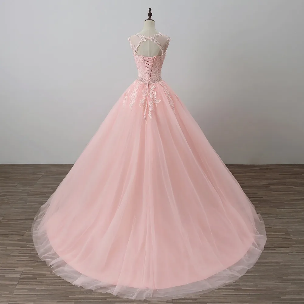 ANGELSBRIDEP-Pink-Quinceanera-Dresses-Lace-Applique-Masquerade-Ball-Gown-Tulle-Women-Debutante-Gowns-Vestidos-De-15
