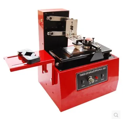

New 220V Desktop electric pad printer machine Printing machine for product date, small logo print + cliche plate +rubber pad