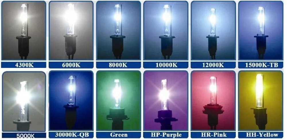 35W hid kit 30000K xenon hid H7 led xenon h1 h3  h11 9005 9006 purple pink green blue yellow film 30000K deep blue hid kit h4-1 (3)