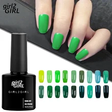 GIRL2girl UV гель светодио дный лак длинные последние Soak Off Маникюр 8 мл 280 Цвета супер глянцевый гель лак для ногтей зеленый комплект