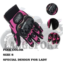women small size motorcycle gloves size S ,M electric bicycle female full finger gloves orange pink color gloves