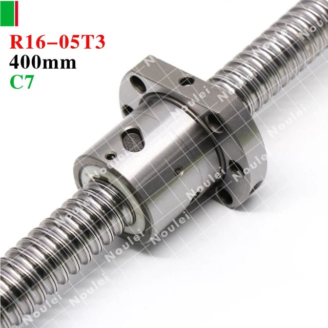 HIWIN cnc ballscrew 1605 400mm ball screw 5mm lead with R16 5T3 FSI
