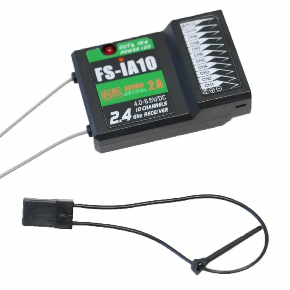 

Fly Sky 2.4G 10-channel receiver FLYSKY FS-IA10 PPM output compatible I4 I6 GT2E GT2G I10 transmitter