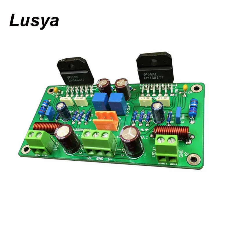 Hi Fi стереоусилитель LM3886TF AMP собранная плата 68 Вт + 4 Ом 50 x2 38 8 цифровой усилитель