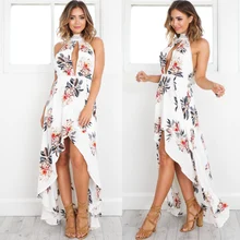 Летняя длинная юбка в пол, женская пляжная юбка, Цветочная длинная юбка макси в стиле бохо, асимметричные сексуальные Клубные вечерние женские юбки