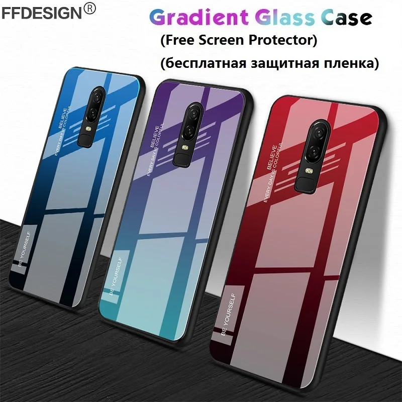 

Case for Oneplus 6T 6 Glass Case for Oneplus 6 6T 7 Case Glass Cover Capa Funda Coque One Plus Oneplus 7 6 6T Housing Shell