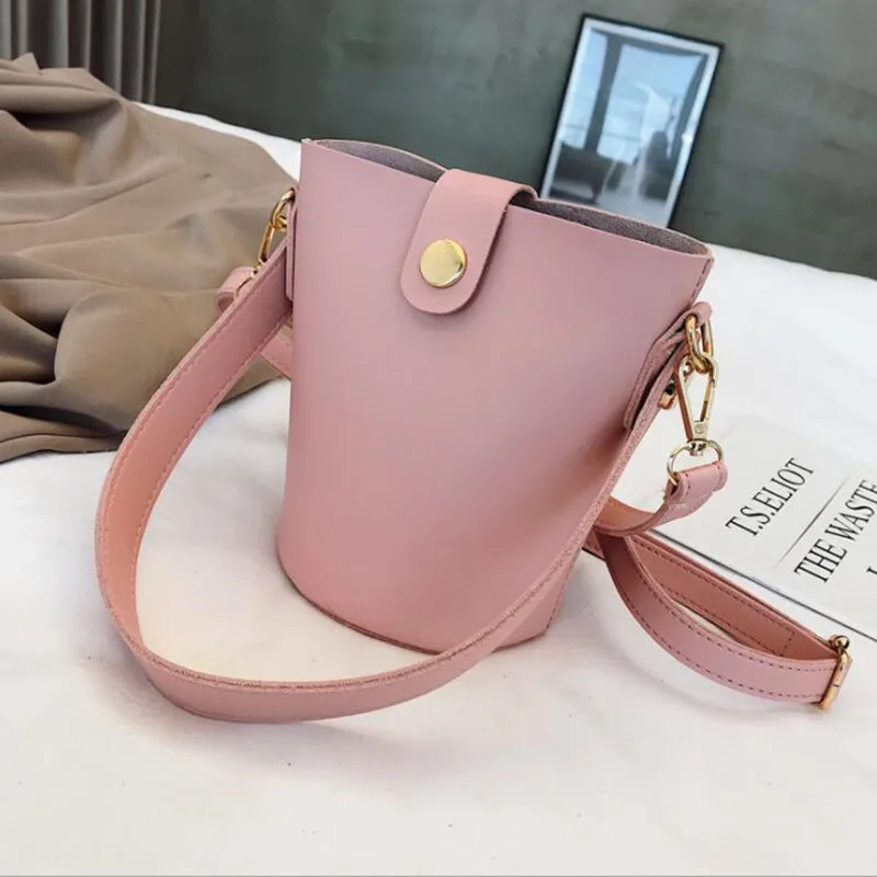 

Vintage Brief Pu Leather Purse 2019 Bucket Bag Women Crossbody Bag Female Shoulderbag Bolsa Sac #1084