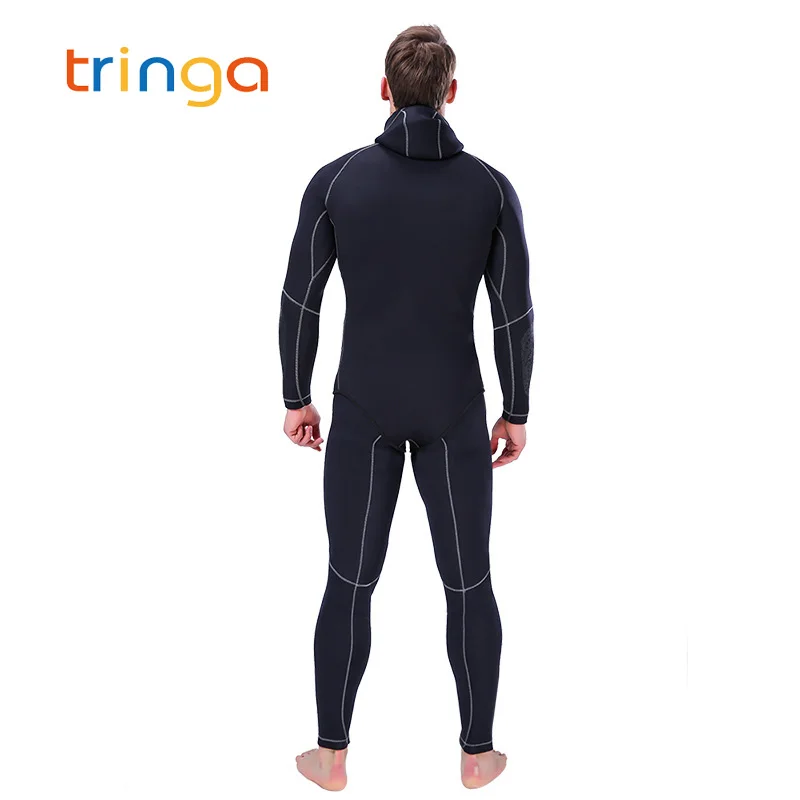 Новинка 5 мм неопреновый брикет для мужчин гидрокостюмы с капюшоном мужская