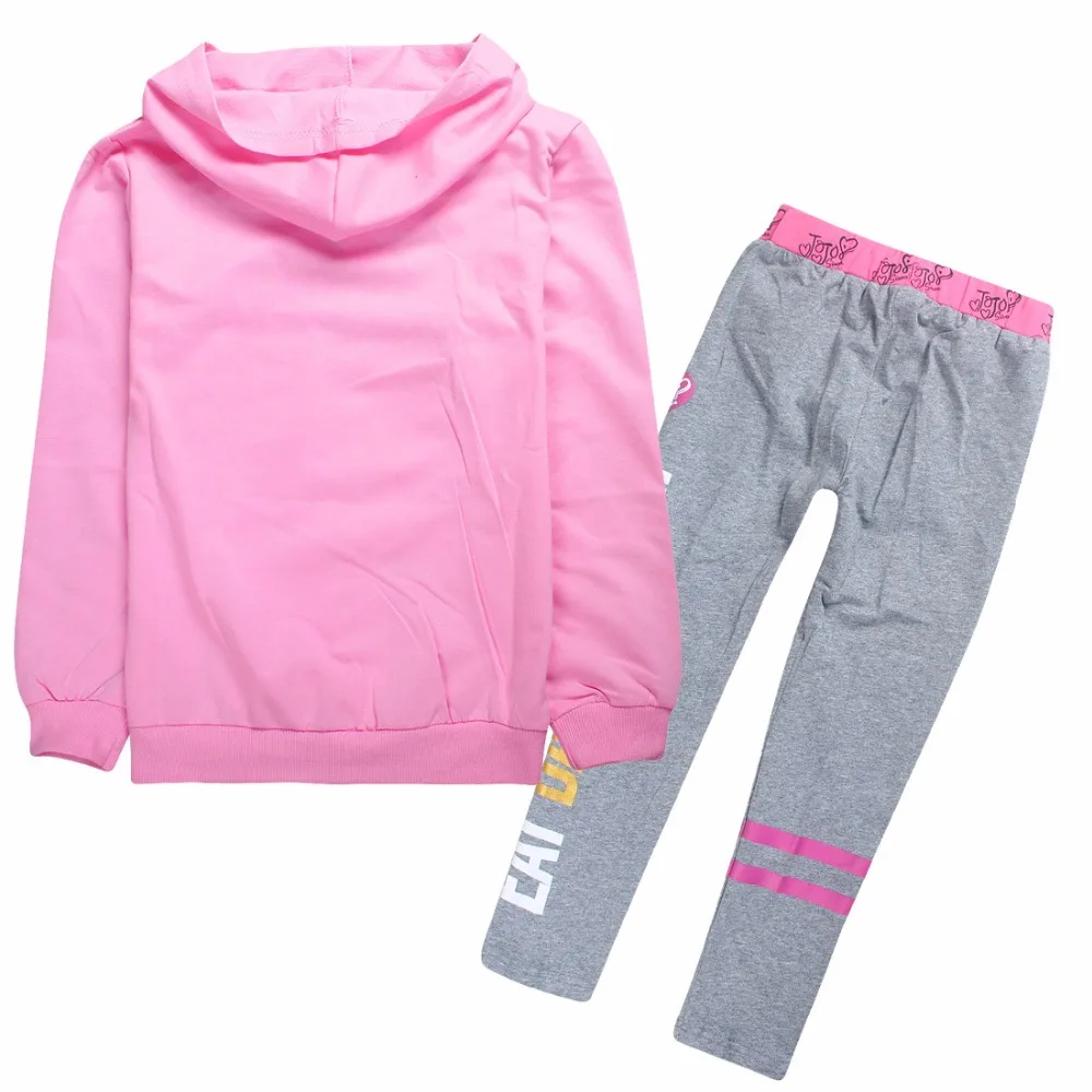 New spring autumn girls JOJO Siwa clothes sets sweatshirt+ Pants full sleeve clothing Suit children Sport cotton kids wear