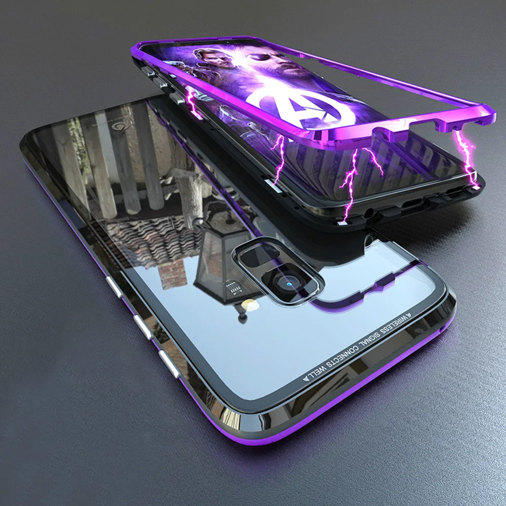 Магнитная адсорбции флип чехол для телефона Samsung Galaxy S8 S9 плюс Примечание 8 9