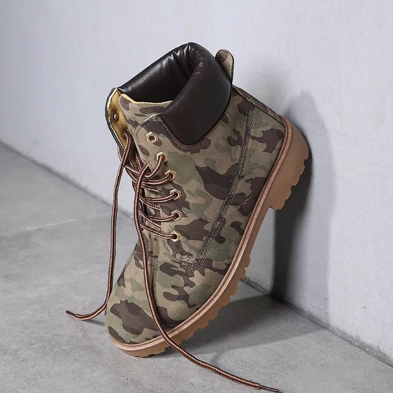 

New British Martin boots in autumn and winter, men's leisure wear shoes, military boots, outdoor camouflage hiking boots