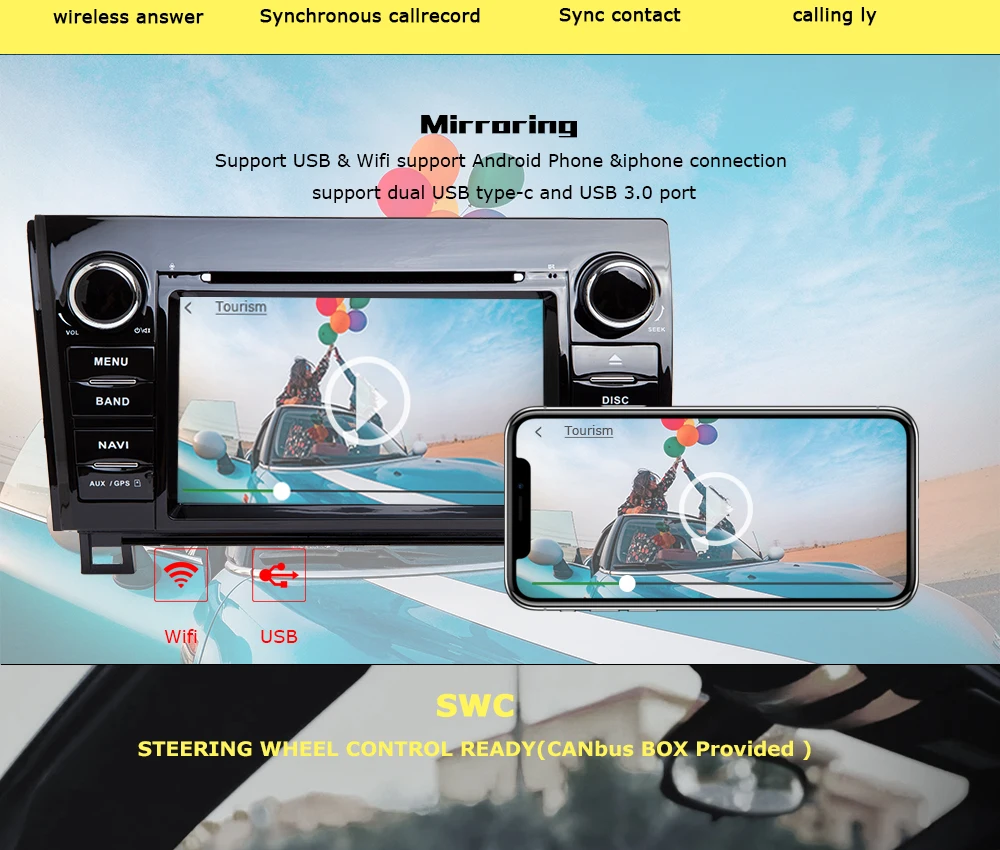 Top Josmile 2 Din Android 9.0 Car DVD Player For Toyota Sequoia Toyota Tundra 2007 2008 2009 2010 2011 2012 2013 Autoradio Wifi IPS 5