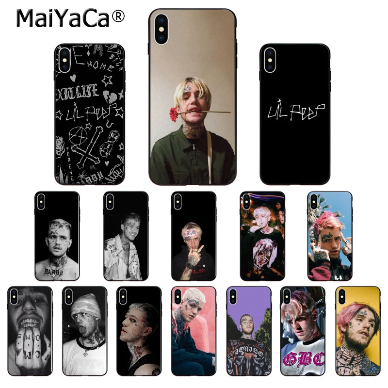 MaiYaCa рэп певец Lil Peep высококачественный чехол для телефона для iPhone 5 5Sx 6 7 7plus 8 8Plus X XS MAX XR